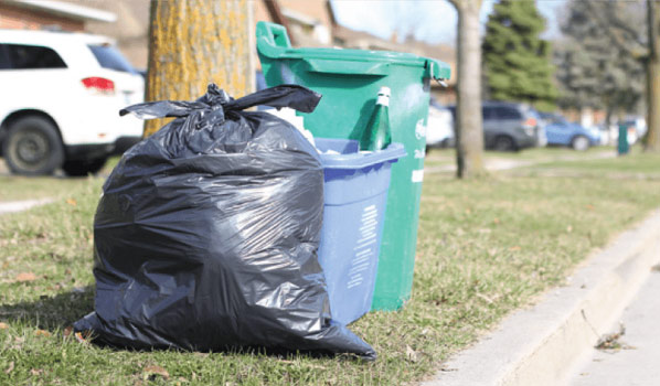 General Waste in plastic bag